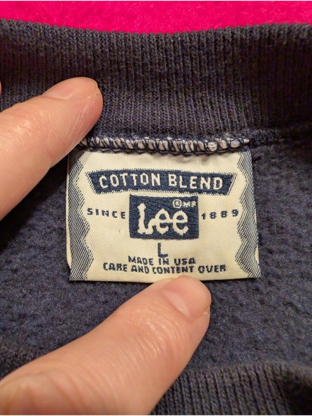 Vintage Lee Sweatshirt Womens Large Blue The Coolest Mom In The World Crewneck L - Picture 5 of 7